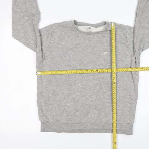 Lee Mens Grey Regular Fit Crew Neck Sweatshirt Size M