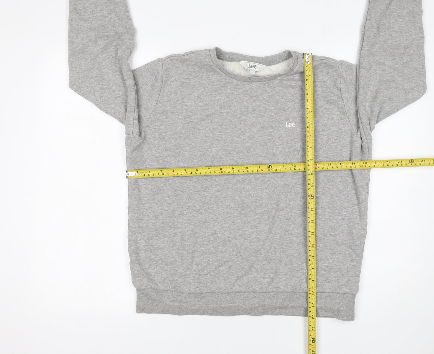 Lee Mens Grey Regular Fit Crew Neck Sweatshirt Size M