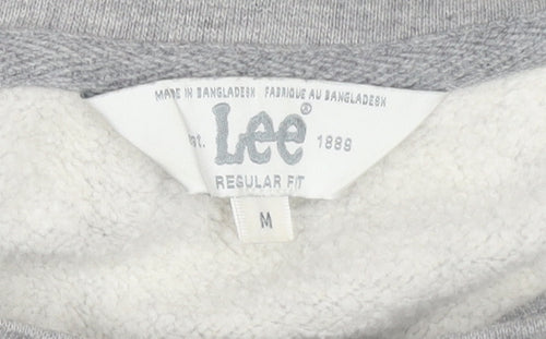 Lee Mens Grey Regular Fit Crew Neck Sweatshirt Size M