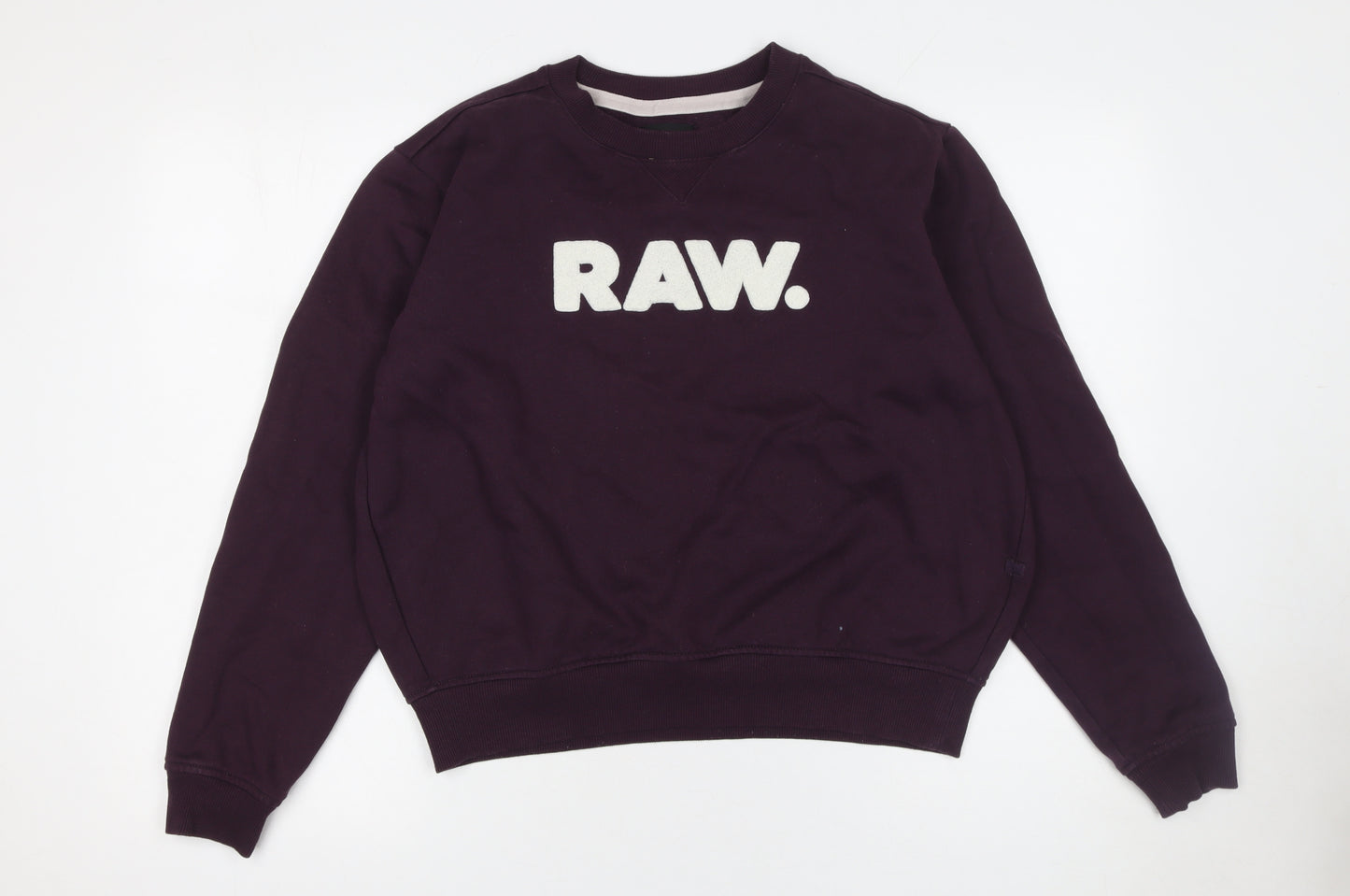 G-Star RAW Womens Purple Crew Neck Pullover Sweatshirt Size M