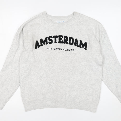 Primark Women’s Grey Amsterdam Pullover Jumper Size S
