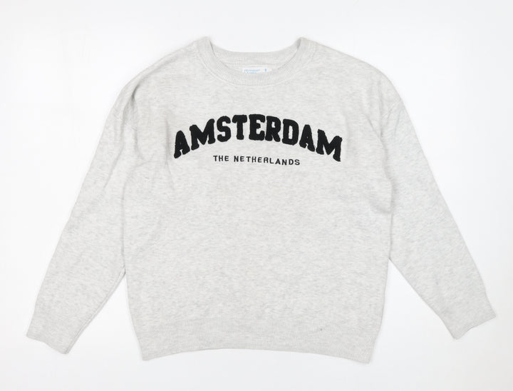 Primark Women’s Grey Amsterdam Pullover Jumper Size S