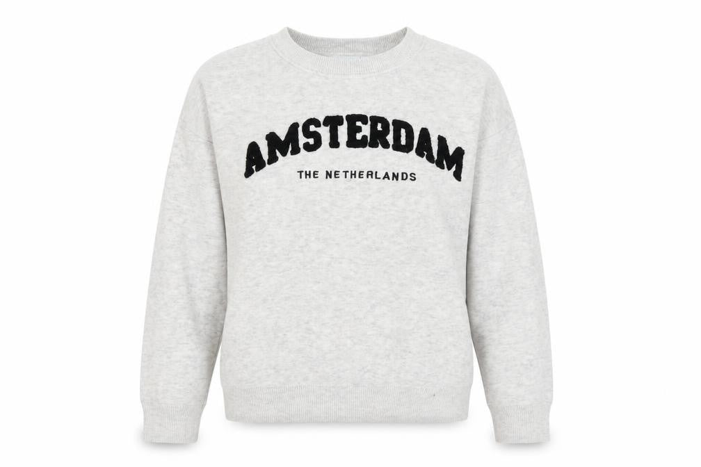 Front view of Primark Women’s Grey Amsterdam jumper, size S