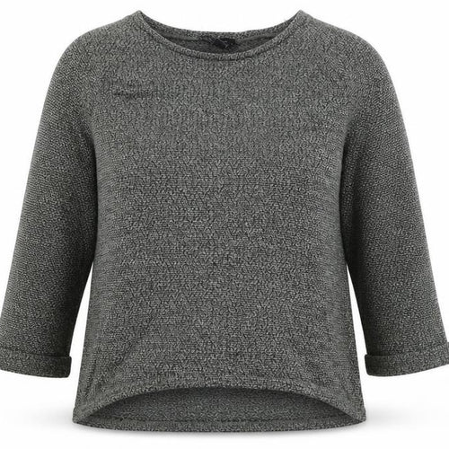 New Look Womens Grey Size 12 3/4 Sleeve Boat Neck Jumper
