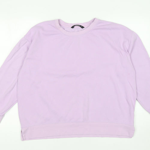 Dunnes Stores Women's Lilac Crew Neck Pullover Sweatshirt Size L