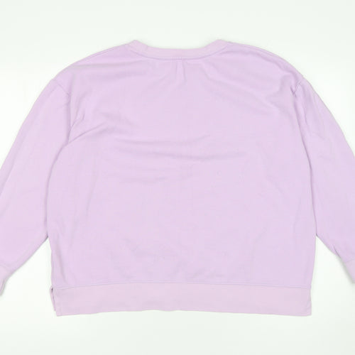 Dunnes Stores Women's Lilac Crew Neck Pullover Sweatshirt Size L
