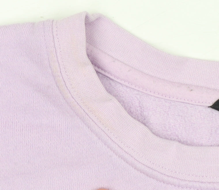 Dunnes Stores Women's Lilac Crew Neck Pullover Sweatshirt Size L