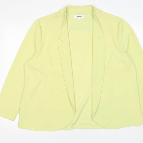 Gerard Women’s Yellow Blazer Size 22 Open Front Stretch Jacket