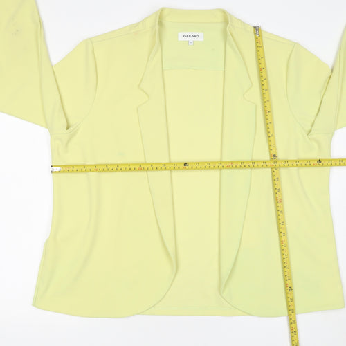 Gerard Women’s Yellow Blazer Size 22 Open Front Stretch Jacket