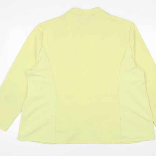 Gerard Women’s Yellow Blazer Size 22 Open Front Stretch Jacket