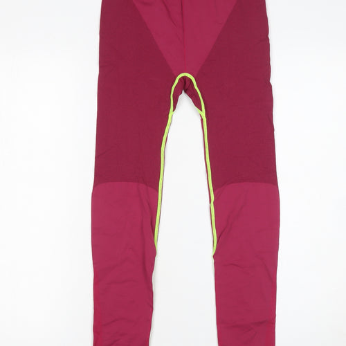 Crane Womens Red Seamless Sports Leggings Size 16-18 Active Stretch