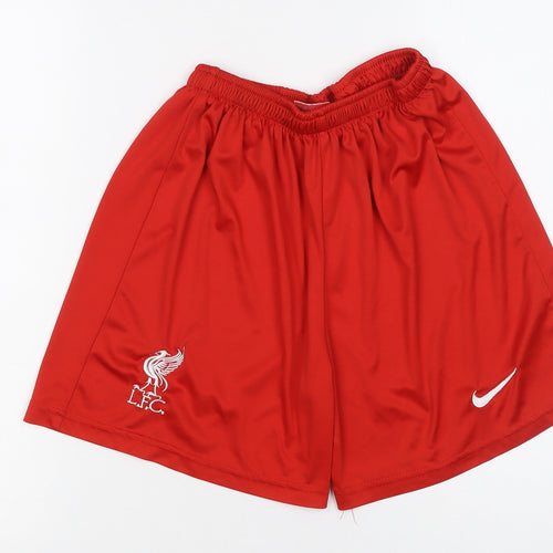 Nike Boys Red 176 Athletic Football Shorts LFC Quick Dry Sportswear