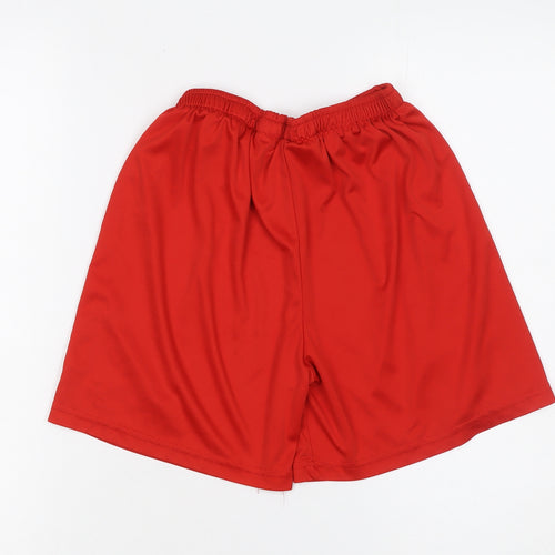 Nike Boys Red Athletic Football Shorts Size 164 Breathable Activewear