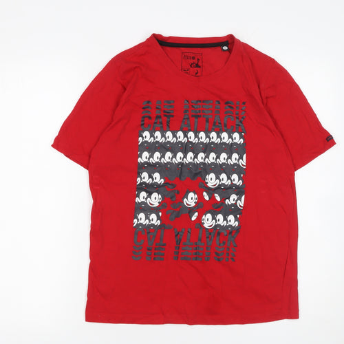 Status Quo Boys Red Felix the Cat Graphic XL T-Shirt