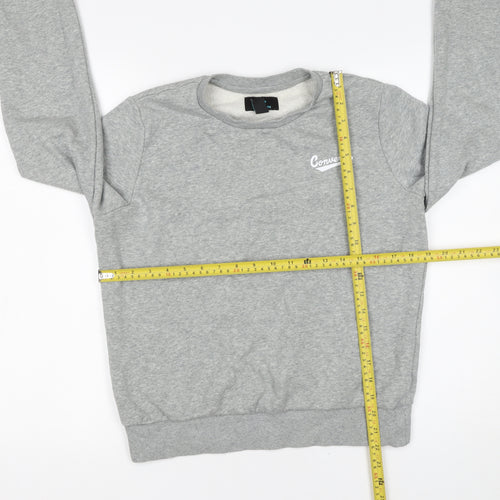 Converse Men's Grey Crew Neck Pullover Sweatshirt Size M
