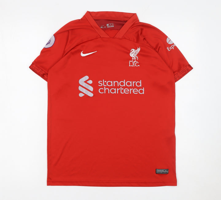 Nike Boys Red Liverpool FC Dri-FIT Football Jersey T-Shirt Size 176