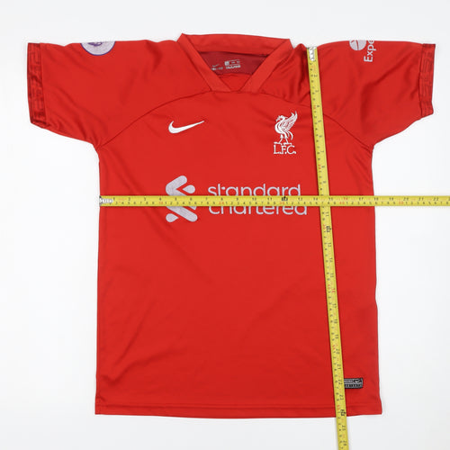 Nike Boys Red Liverpool FC Dri-FIT Football Jersey T-Shirt Size 176
