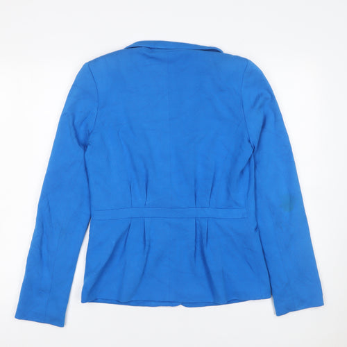 Awear Women Blue Size 10 Tailored One-Button Blazer Jacket