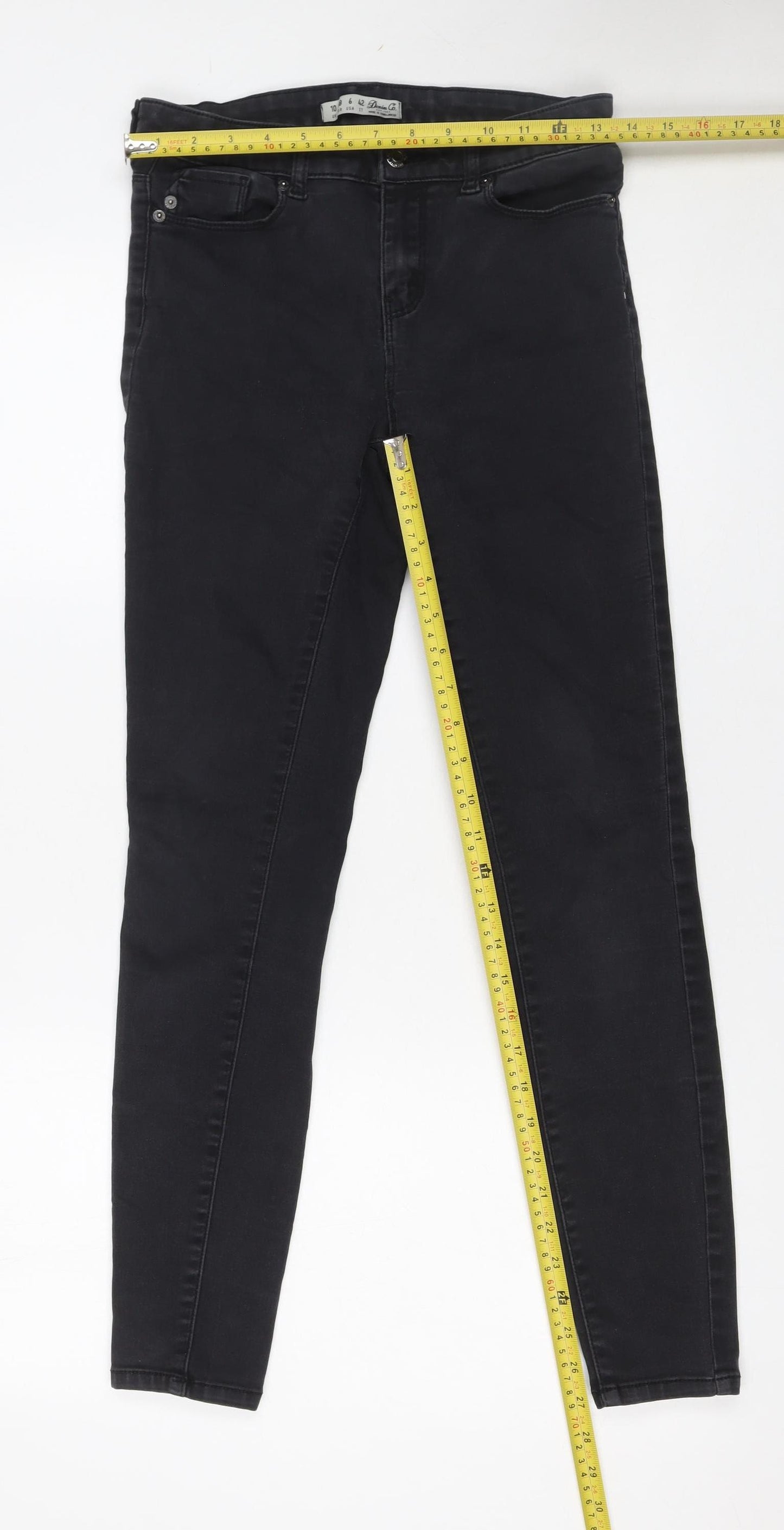Denim Co Womens Black Size 10 Skinny Jeans Stretch