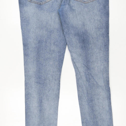 Ringspun Men's Blue Skinny Distressed Stretch Denim Jeans W36 L32