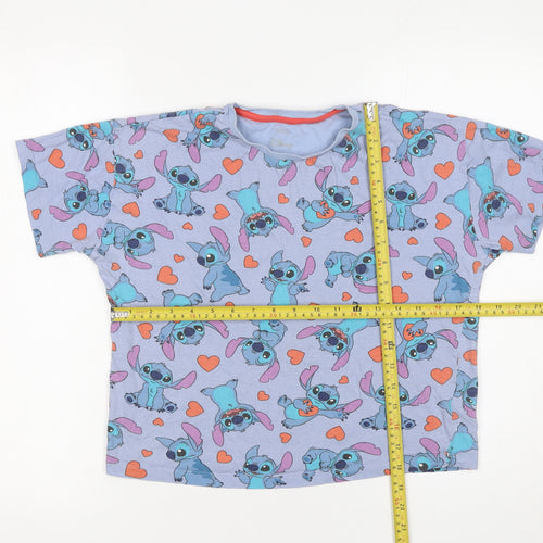 Marks and Spencer Girls Purple Stitch Disney T-Shirt 10-11 Years