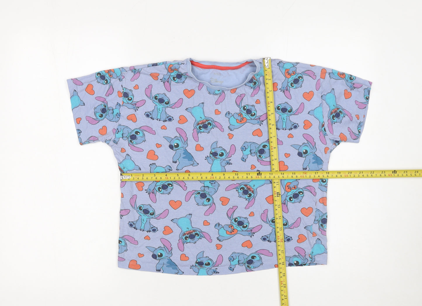 Marks and Spencer Girls Purple Stitch Disney T-Shirt 10-11 Years