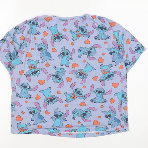 Marks and Spencer Girls Purple Stitch Disney T-Shirt 10-11 Years