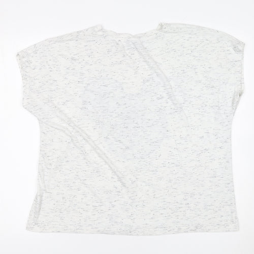 Disney Women White Mickey Mouse Web Print Relaxed T-Shirt Size 20