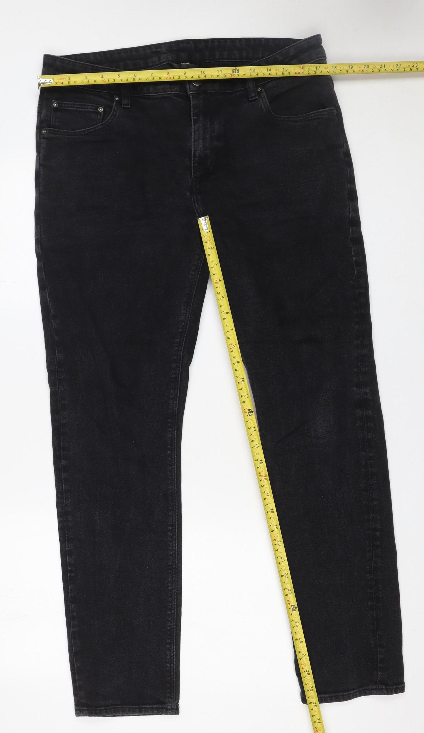 ASOS Men's Black Slim Fit Jeans W36 L32 Denim Cotton Stretch