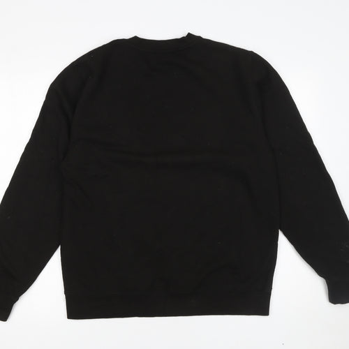AWDis Men's Black Santa Biker Christmas Sweatshirt M