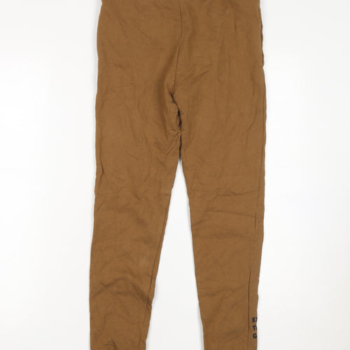 Destination Boys Brown 12 Years Jogger Trousers 100% Cotton Fleece Pants