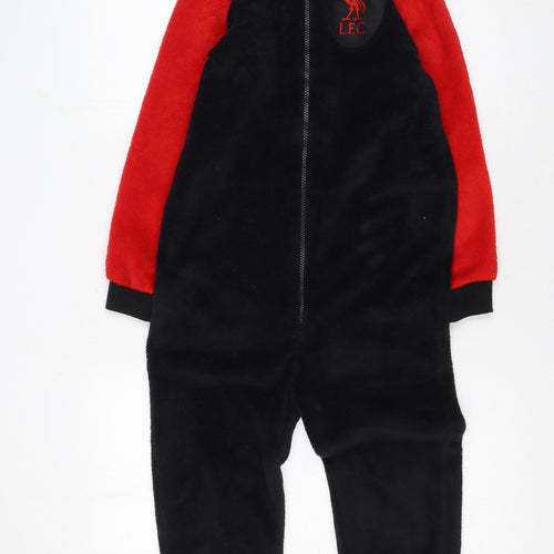 Liverpool FC Boys Black Red Fleece Hooded One Piece 9-10 Years