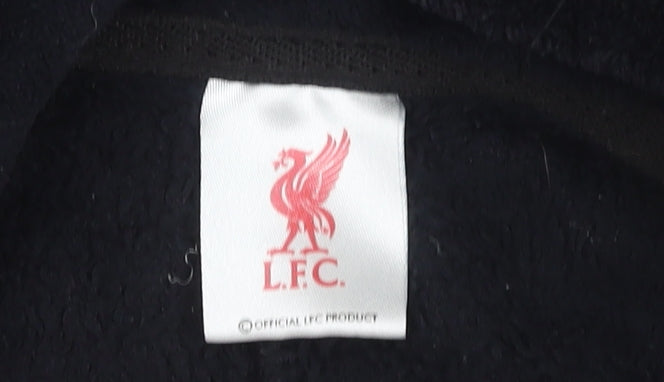 Liverpool FC Boys Black Red Fleece Hooded One Piece 9-10 Years