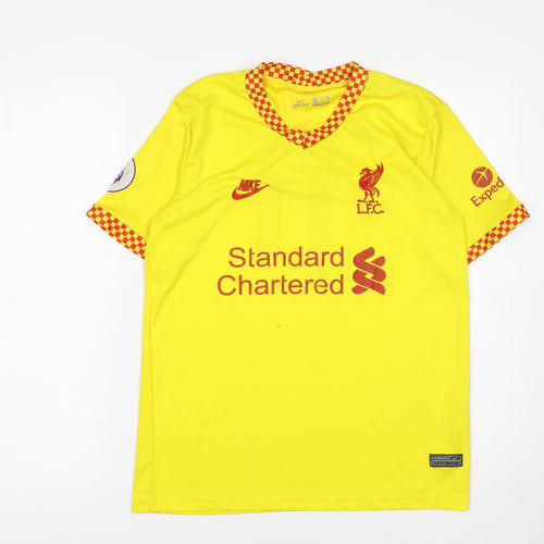 Nike Boys Yellow Liverpool FC Football Jersey 16 Years Athletic Fit