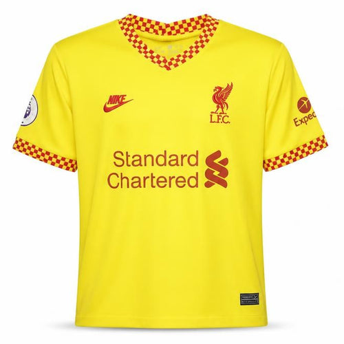 Nike Boys Yellow Liverpool FC Football Jersey 16 Years Athletic Fit