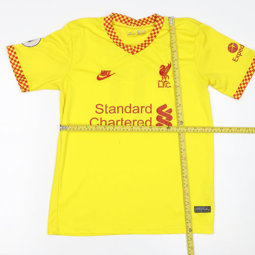 Nike Boys Yellow Liverpool FC Football Jersey 16 Years Athletic Fit