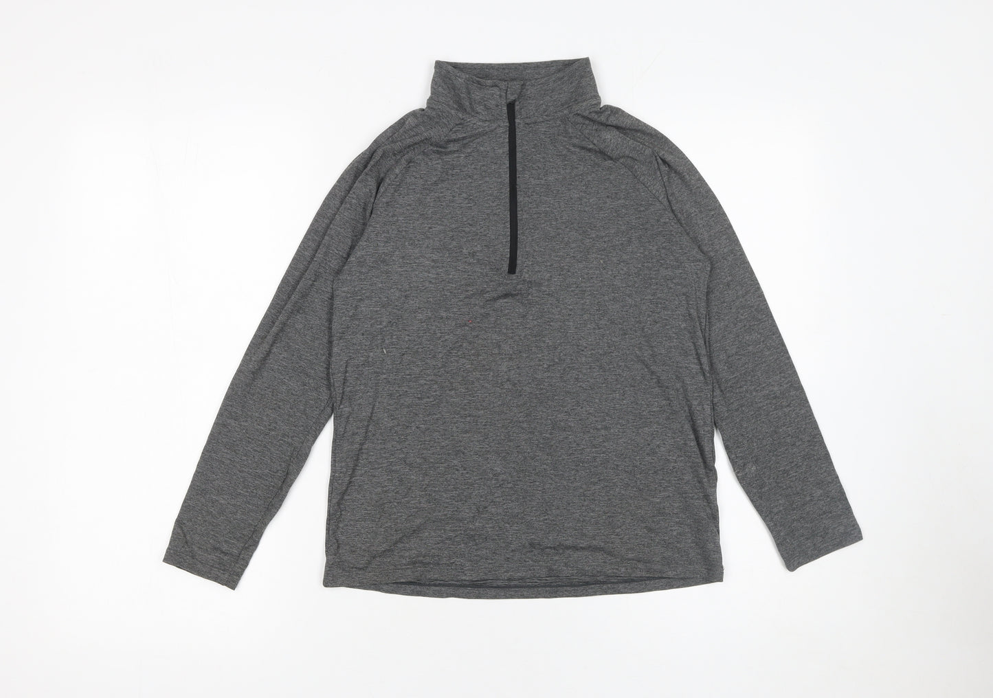 St. Bernard Boys Grey 10-11 Years 1/4 Zip Lightweight Sweatshirt