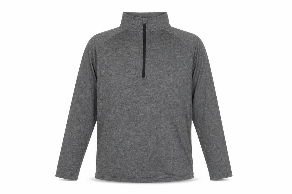 Front view of St Bernard boys’ grey 10-11 years 1/4 zip lightweight sweatshirt