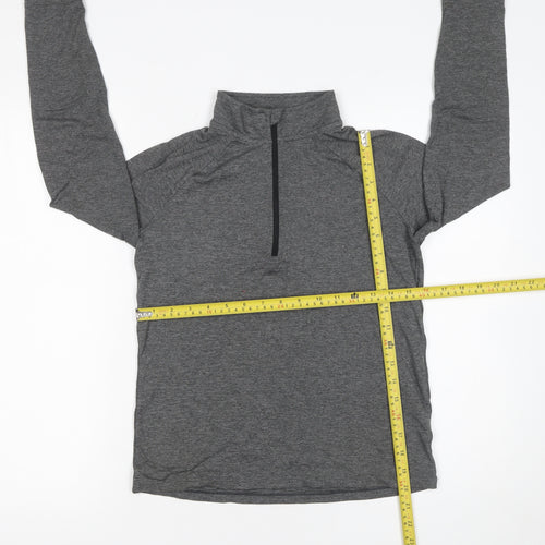 St. Bernard Boys Grey 10-11 Years 1/4 Zip Lightweight Sweatshirt