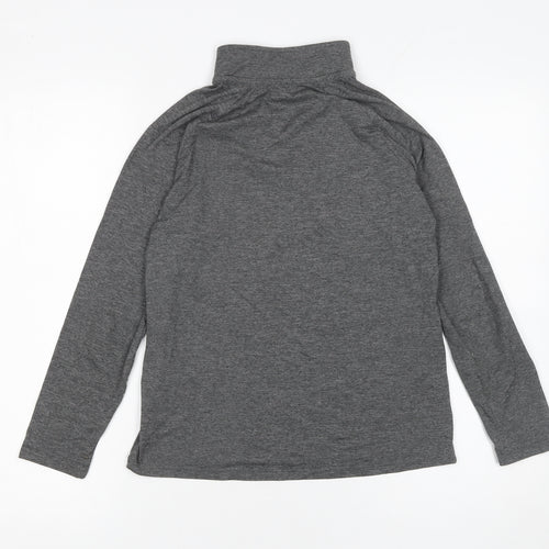 St. Bernard Boys Grey 10-11 Years 1/4 Zip Lightweight Sweatshirt