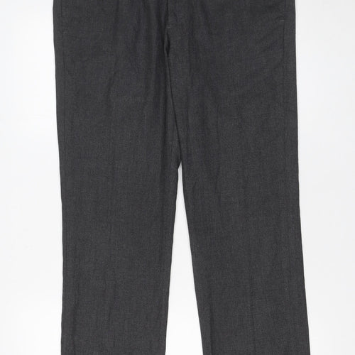 John Miller Mens Grey Slim Fit Dress Pants Trousers 86 cm L