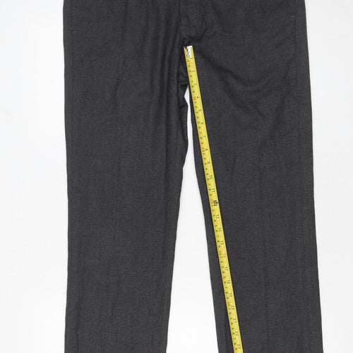 John Miller Mens Grey Slim Fit Dress Pants Trousers 86 cm L