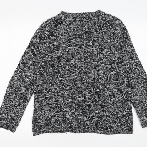 Heart & Soul Women's Black White Heart Knit Jumper Size 12