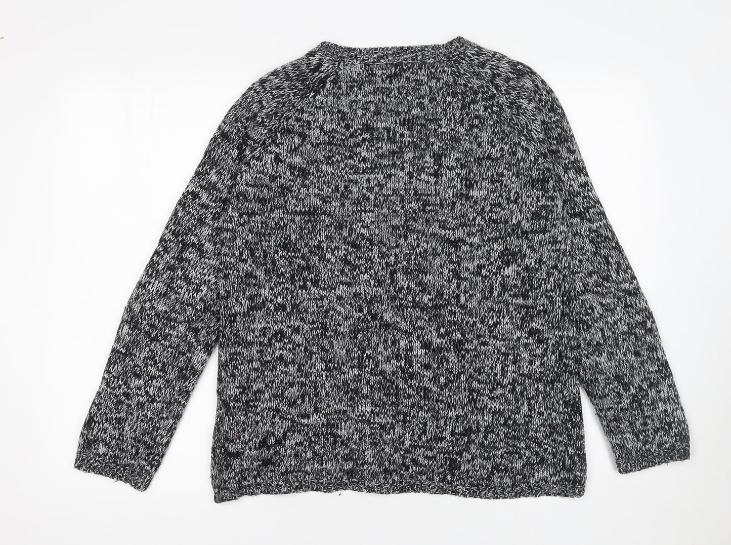 Heart & Soul Women's Black White Heart Knit Jumper Size 12