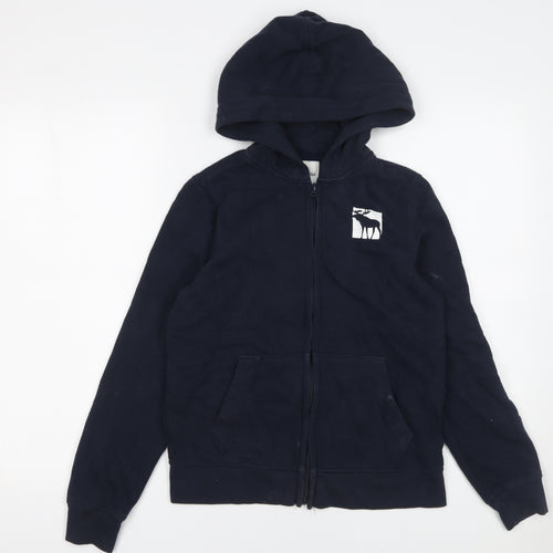 Abercrombie Kids Boys Black Full Zip Fleece Hoodie 11-12 Years