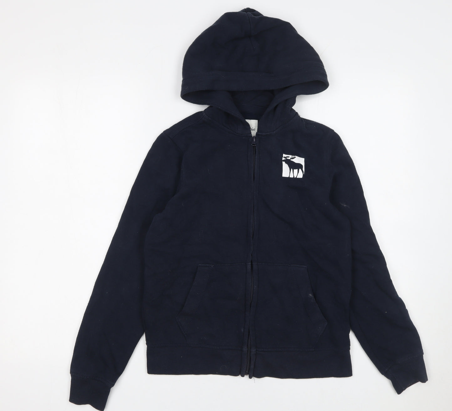 Abercrombie Kids Boys Black Full Zip Fleece Hoodie 11-12 Years