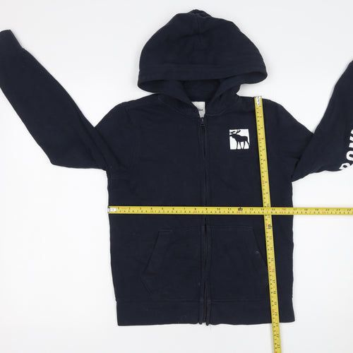 Abercrombie Kids Boys Black Full Zip Fleece Hoodie 11-12 Years