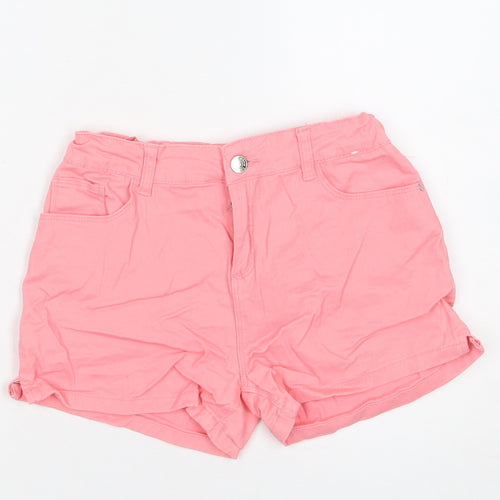 Denim Co Girls Pink Cotton Stretch Chino Shorts 12-13 Years 158cm