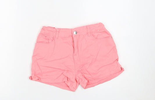 Denim Co Girls Pink Cotton Stretch Chino Shorts 12-13 Years 158cm
