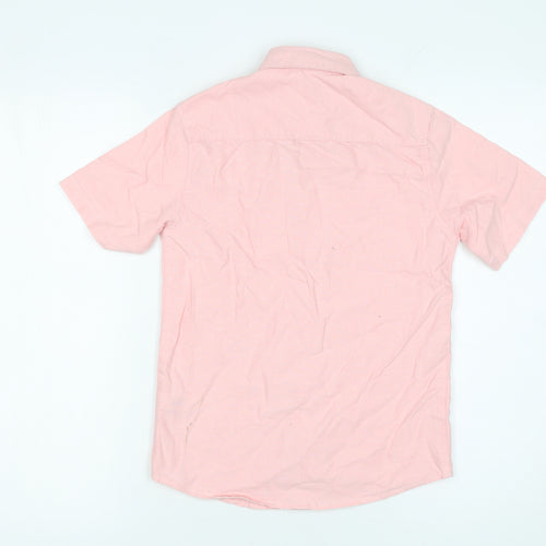 St. Bernard for Dunnes Boys Pink Cotton Short Sleeve Button-Up Shirt 9 Years